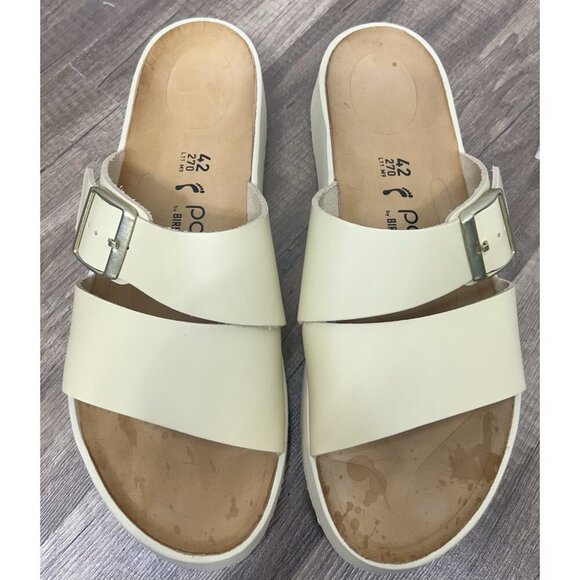 BIRKENSTOCK Almina Papillio Platform Sandals In Ecru Size 42 - Picture 5 of 12